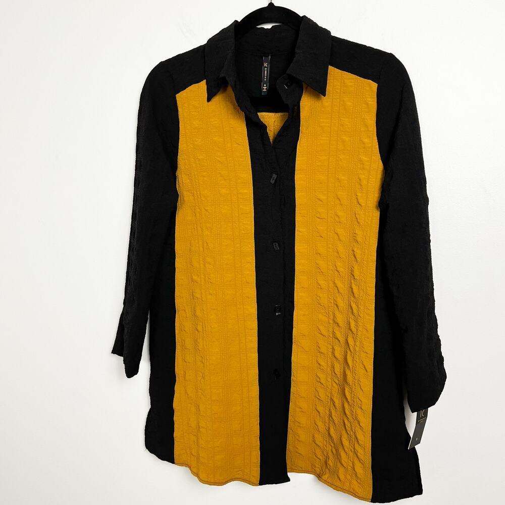NWT IC by Connie K Button Front Color Block Tunic… - image 2